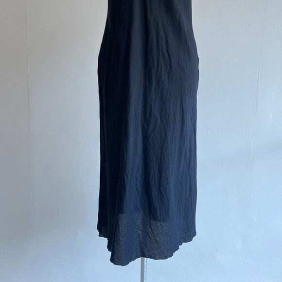 Vtg 90's BEAUTIFUL PEOPLE Black Slip Dress Sz Large Minimal Subversive Designer - Picture 5 of 8